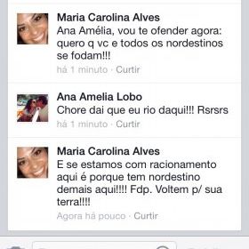 Usuária do Facebook culpa nordestinos por falta de água em São Paulo