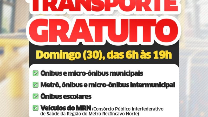 2º turno das Eleições: Lauro de Freitas terá transporte gratuito no domingo (30)